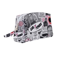 Feminism Collage  Wristlet Pouch Bag (medium) by Valentinaart