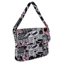 Feminism Collage  Buckle Messenger Bag by Valentinaart