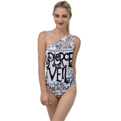 Pierce The Veil Music Band Group Fabric Art Cloth Poster To One Side Swimsuit by Sudhe