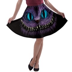 Cheshire Cat Animation A-line Skater Skirt by Sudhe