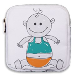 Baby Cute Child Birth Happy Mini Square Pouch by Sudhe