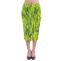 Agricultural Field   Velvet Midi Pencil Skirt by rsooll