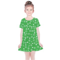 St Patricks Day Pattern Kids  Simple Cotton Dress by Valentinaart