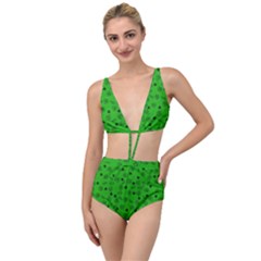 St Patricks Day Pattern Tied Up Two Piece Swimsuit by Valentinaart