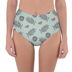 Tropical Pattern Reversible High-waist Bikini Bottoms by LoolyElzayat