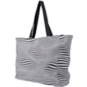 Retro Psychedelic Waves pattern 80s Black and White Simple Shoulder Bag View1