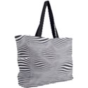 Retro Psychedelic Waves pattern 80s Black and White Simple Shoulder Bag View2