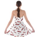 Funny Bacon Slices Pattern infidel red meat Strapless Bra Top Dress View2