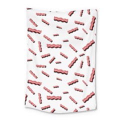 Funny Bacon Slices Pattern Infidel Red Meat Small Tapestry by genx