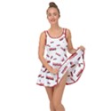 Funny Bacon Slices Pattern infidel red meat Inside Out Casual Dress View3