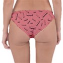 Funny Bacon Slices Pattern infidel vintage red meat background  Reversible Hipster Bikini Bottoms View2