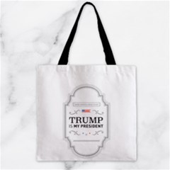 Trump Is My President Maga Label Beer Style Vintage Zipper Grocery Tote Bag by snek