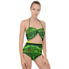 Dublin Scioto Irish Window Scallop Top Cut Out Swimsuit by Riverwoman