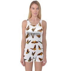 Butterfly Butterflies Insect Swarm One Piece Boyleg Swimsuit by Pakrebo