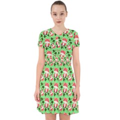 Fox And Trees Pattern Green Adorable In Chiffon Dress by snowwhitegirl