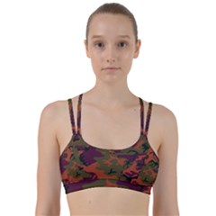 Camouflage Orange Line Them Up Sports Bra by snowwhitegirl