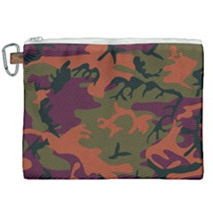 Camouflage Orange Canvas Cosmetic Bag (xxl) by snowwhitegirl