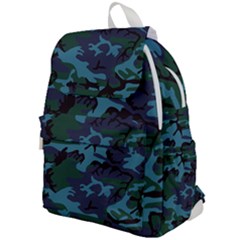 Camouflage Blue Top Flap Backpack by snowwhitegirl