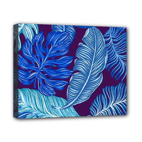 Tropical Blue Leaves Canvas 10  X 8  (stretched) by snowwhitegirl