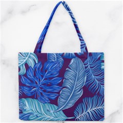 Tropical Blue Leaves Mini Tote Bag by snowwhitegirl