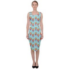 Cotton Candy Pattern Aqua 3d Sleeveless Pencil Dress by snowwhitegirl