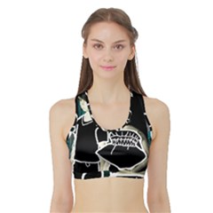 Dolls In Living Room Sports Bra With Border by snowwhitegirl