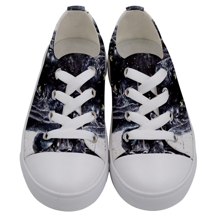 Panther Kids  Low Top Canvas Sneakers