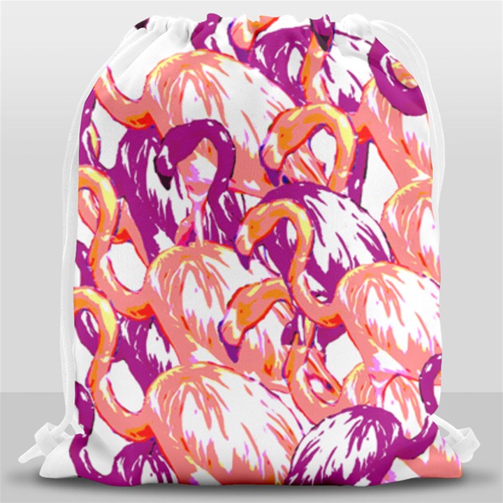 Flamingos Drawstring Bag (Large)