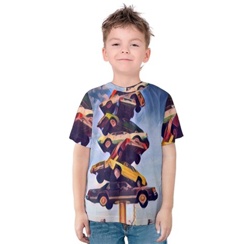 Pretty Colors Cars Kids  Cotton Tee by StarvingArtisan