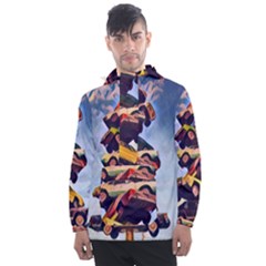 Pretty Colors Cars Men s Front Pocket Pullover Windbreaker by StarvingArtisan