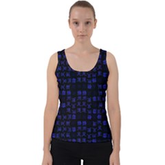 Neon Oriental Characters Print Pattern Velvet Tank Top by dflcprintsclothing