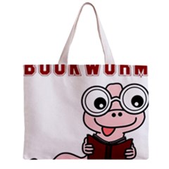 Literal Bookworm Zipper Mini Tote Bag by emeraldwolfpress