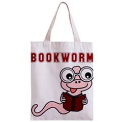 Literal Bookworm Zipper Classic Tote Bag by emeraldwolfpress