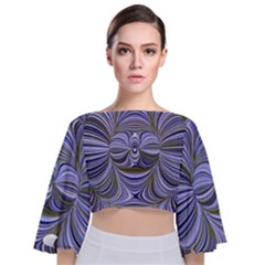 Electric Field Art Xx Tie Back Butterfly Sleeve Chiffon Top by okhismakingart