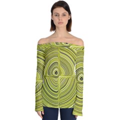 Electric Field Art Xxvii Off Shoulder Long Sleeve Top by okhismakingart