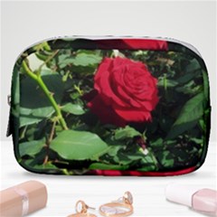 Deep Red Rose Make Up Pouch (small) by okhismakingart