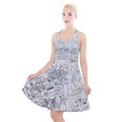 Nintendo Gamer Halter Party Swing Dress  by 100rainbowdresses