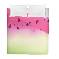 Watermelon Pastel Gradient Pink Watermelon Pastel Gradient Duvet Cover Double Side (full/ Double Size) by genx