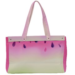 Watermelon Pastel Gradient Pink Watermelon Pastel Gradient Canvas Work Bag by genx