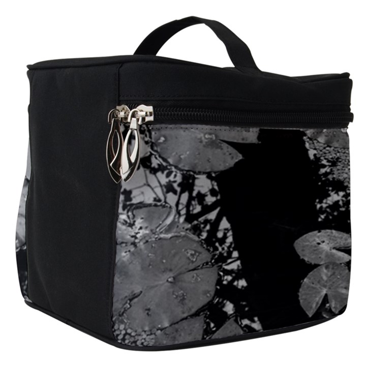 Black and White Lily Pond Make Up Travel Bag (Small)