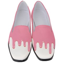 Ice Cream Pink Melting Background Women s Classic Loafer Heels by genx