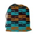 Illusion in Orange & Teal Drawstring Pouch (XXL) View2