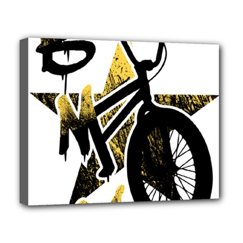 Bmx Deluxe Canvas 20  X 16  (stretched) by Melcu