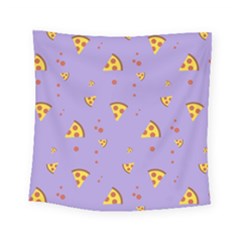 Pizza Pattern Violet Pepperoni Cheese Funny Slices Square Tapestry (small) by genx