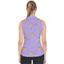 Pizza Pattern Violet pepperoni cheese funny slices Mock Neck Shell Top View2