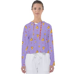 Pizza Pattern Violet Pepperoni Cheese Funny Slices Women s Slouchy Sweat by genx