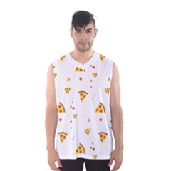 Pizza Pattern Pepperoni Cheese Funny Slices Men s Basketball Tank Top by genx