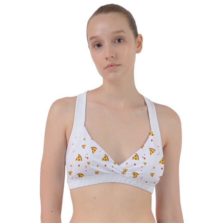 Pizza Pattern pepperoni cheese funny slices Sweetheart Sports Bra