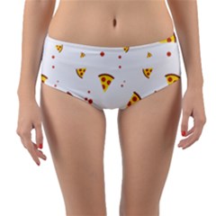 Pizza Pattern Pepperoni Cheese Funny Slices Reversible Mid-waist Bikini Bottoms by genx