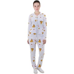 Pizza Pattern Pepperoni Cheese Funny Slices Casual Jacket And Pants Set by genx